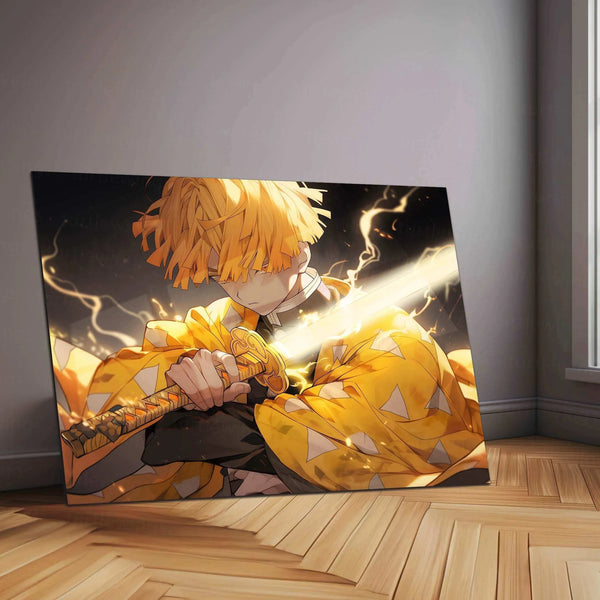 Zenitsu Agatsuma Demon Slayer Neon LED Metal Poster - TURTLEWINGS 