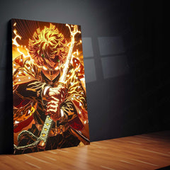 Zenitsu Agatsuma – Thunder Breathing Metal Poster | Demon Slayer Anime Wall Frame