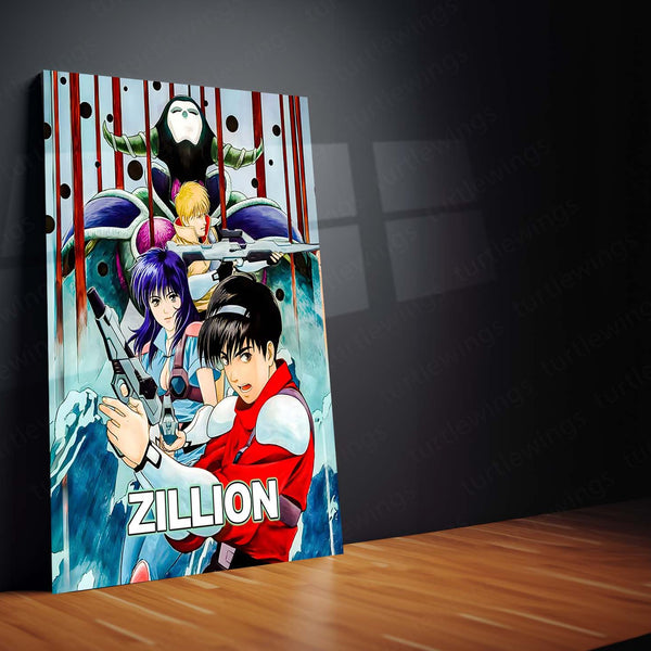 Anime Metal Poster | Zillion – Galactic Force Heroes Metal Frame