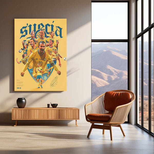 Zlatan Ibrahimović – Sweden National Team Tribute Art | Swedish Legend Metal Poster Frame 01