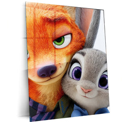 Zootopia Metal Frame Poster – Judy & Nick Urban Adventure 01 - TURTLEWINGS 