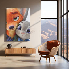 Zootopia Metal Frame Poster – Judy & Nick Urban Adventure 01 - TURTLEWINGS 