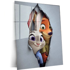 Zootopia Metal Frame Poster – Judy & Nick Urban Adventure - TURTLEWINGS 