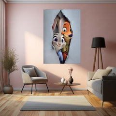 Zootopia Metal Frame Poster – Judy & Nick Urban Adventure - TURTLEWINGS 