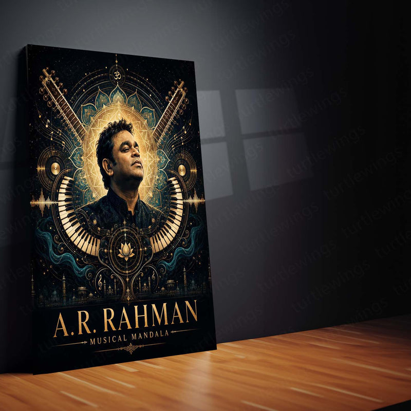 A. R. Rahman – Musical Mandala | Premium Metal Poster | Legendary Composer Wall Art by TurtleWings