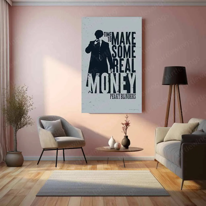 Peaky Blinders Metal Poster | Thomas Shelby Gangster Art | Vintage Crime Drama Wall Decor - TURTLEWINGS 