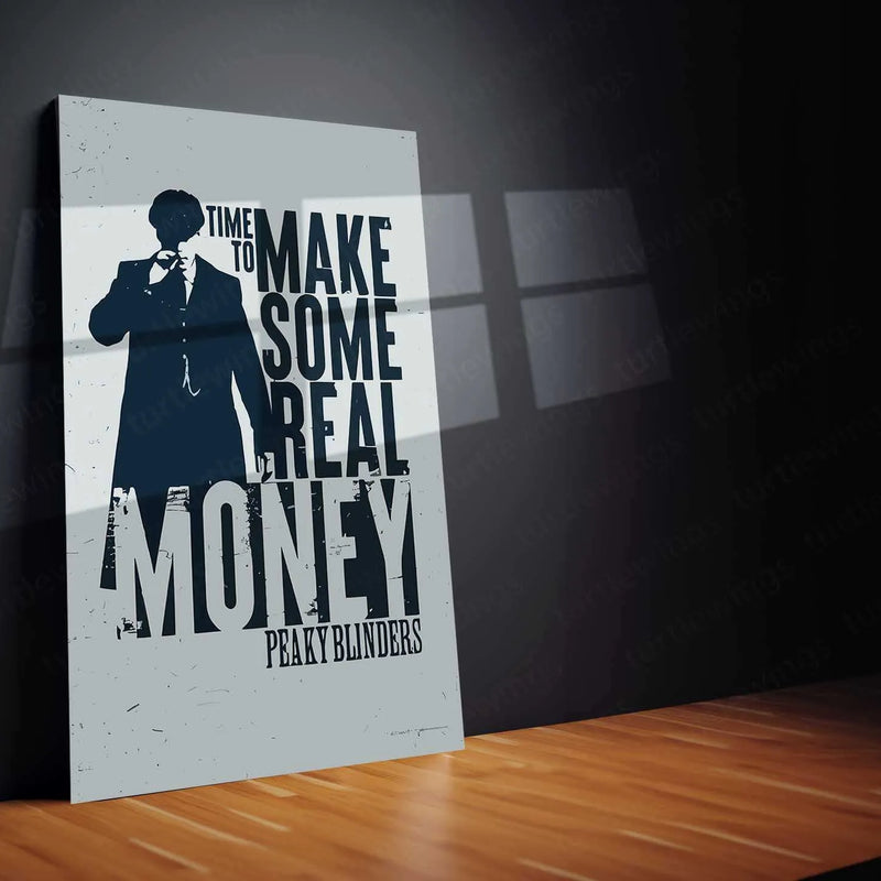 Peaky Blinders Metal Poster | Thomas Shelby Gangster Art | Vintage Crime Drama Wall Decor - TURTLEWINGS 