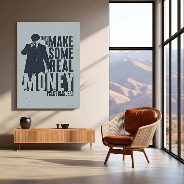 Peaky Blinders Metal Poster | Thomas Shelby Gangster Art | Vintage Crime Drama Wall Decor - TURTLEWINGS 