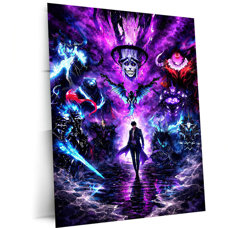 Anime Metal Poster | Sung Jin-Woo Shadow Monarch Solo Leveling Wall Art