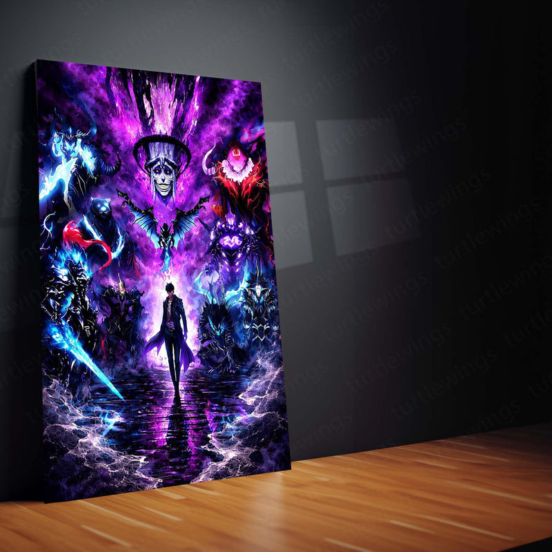 Anime Metal Poster | Sung Jin-Woo Shadow Monarch Solo Leveling Wall Art