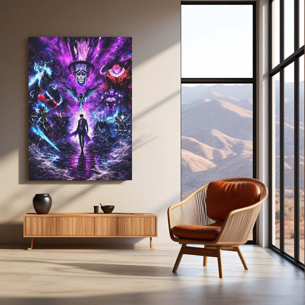 Anime Metal Poster | Sung Jin-Woo Shadow Monarch Solo Leveling Wall Art