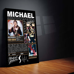 Michael Jackson – King of Pop Vintage Collage | Premium Metal Poster | Iconic Music Legend Wall Art by TurtleWings
