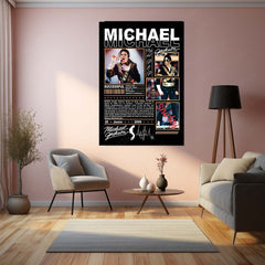Michael Jackson – King of Pop Vintage Collage | Premium Metal Poster | Iconic Music Legend Wall Art by TurtleWings