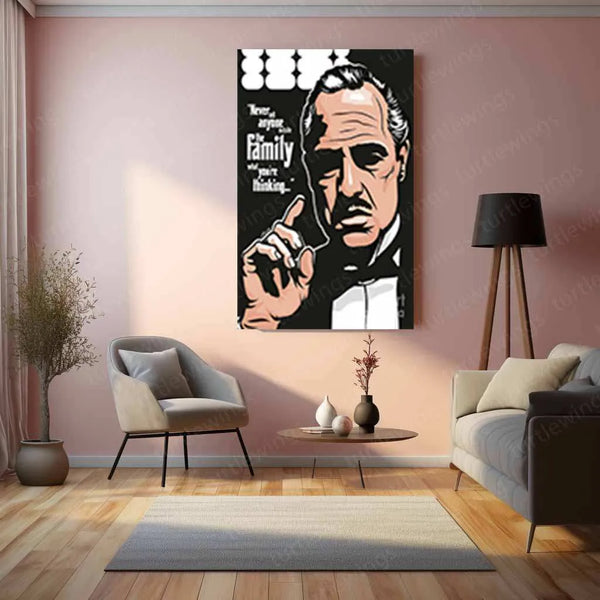 The Godfather Metal Poster | Vintage Mafia Movie Wall Art | Classic Crime Cinema Decor - TURTLEWINGS 