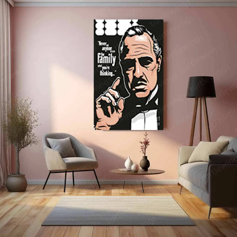 The Godfather Metal Poster | Vintage Mafia Movie Wall Art | Classic Crime Cinema Decor - TURTLEWINGS 