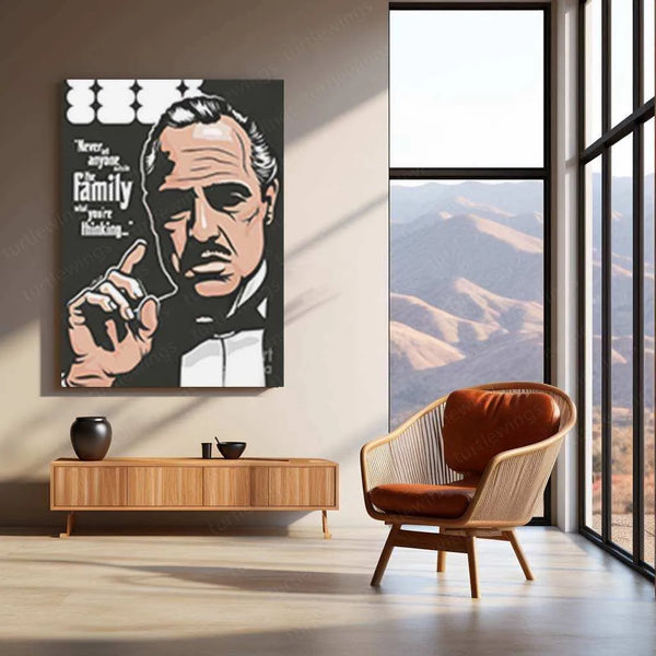 The Godfather Metal Poster | Vintage Mafia Movie Wall Art | Classic Crime Cinema Decor - TURTLEWINGS 
