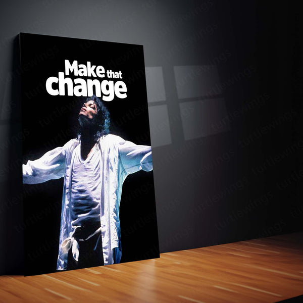 Michael Jackson – Make That Change | Inspirational Music Metal Poster | King of Pop Wall Art by TurtleWings
