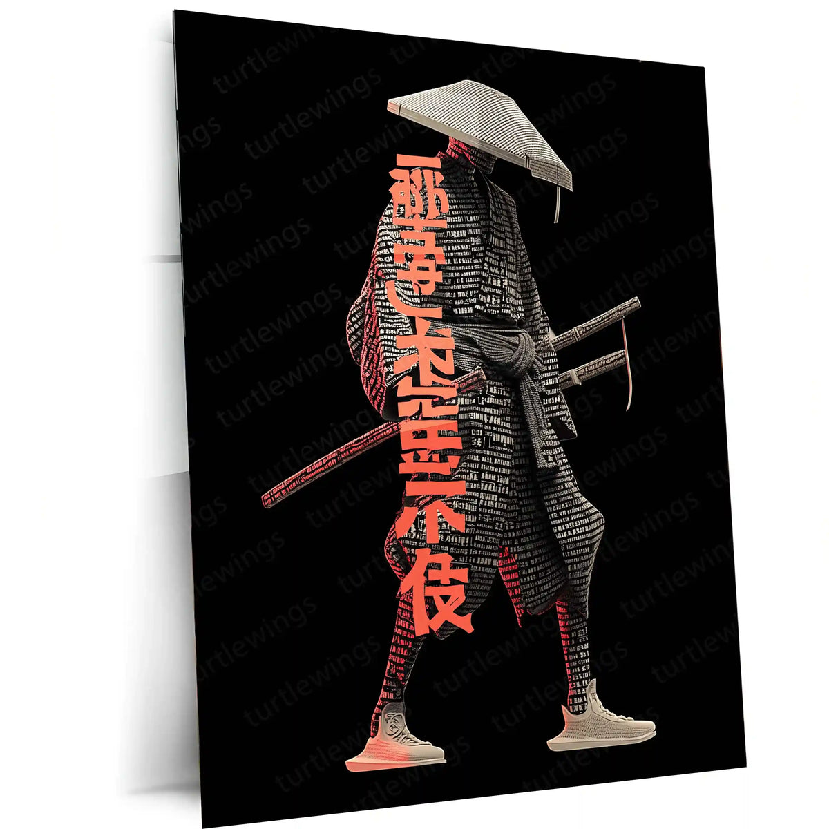 Anime Metal Poster | Tech Samurai – Futuristic Warrior with Japanese C ...