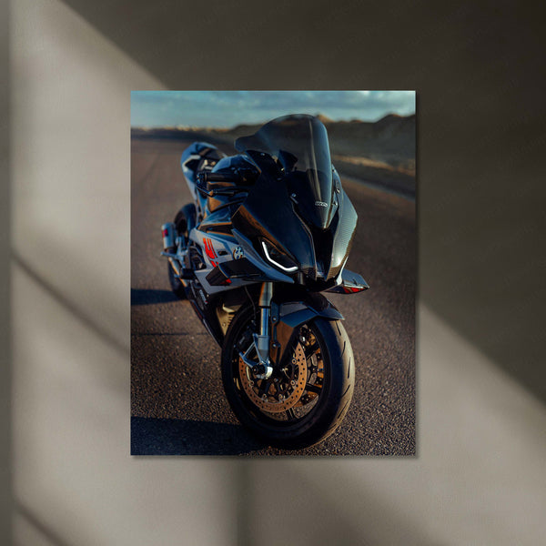 BMW M 1000 RR Neon LED Metal Frame | Superbike Head-On Wall Poster | German Engineering Meets Glow