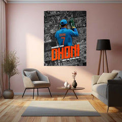 Cricket Metal Poster | MS Dhoni Thala 07 Metal Poster