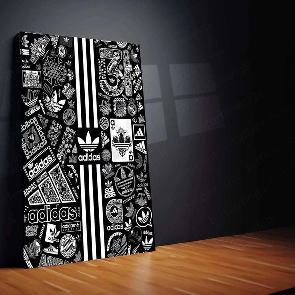 Adidas Aesthetic Metal Poster | Sneakerhead Wall Art | Sports & Streetwear Decor - TURTLEWINGS 