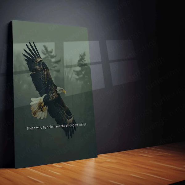 Eagle in Snowy Field – Majestic Wildlife Artwork - TURTLEWINGS 