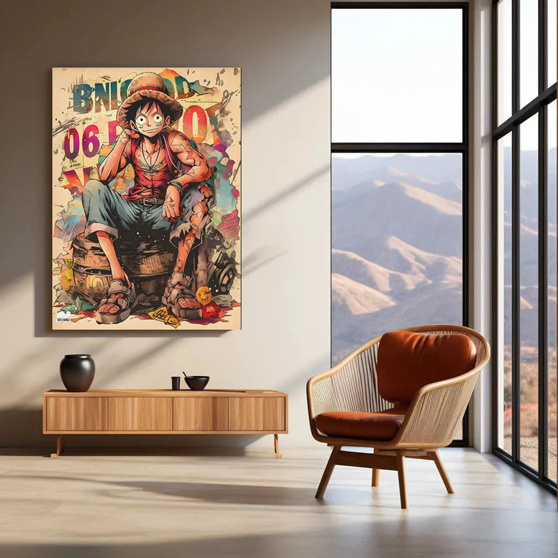 Luffy One Piece Metal Poster - TURTLEWINGS 