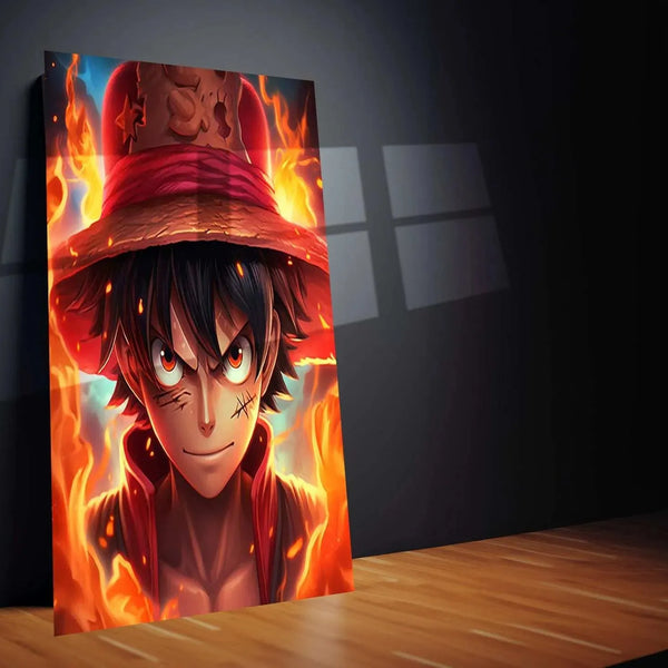Monkey D. Luffy Metal Poster | One Piece Anime Wall Art | Pirate King Decor - TURTLEWINGS 