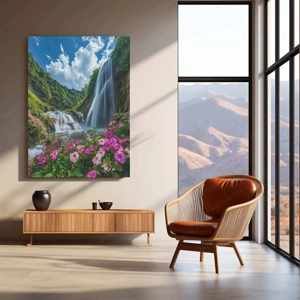 Vastu Collection - Waterfall Metal Frames for Serenity and Abundance - TURTLEWINGS 