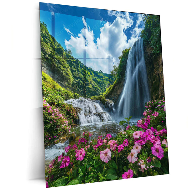 Vastu Collection - Waterfall Metal Frames for Serenity and Abundance - TURTLEWINGS 