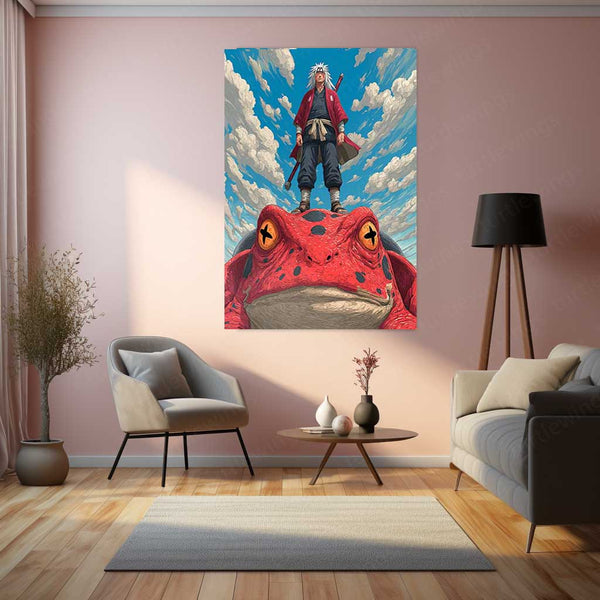 Anime Metal Poster | Jiraiya – Toad Sage of Mount Myōboku Metal Poster | Naruto Shippuden Wall Frame