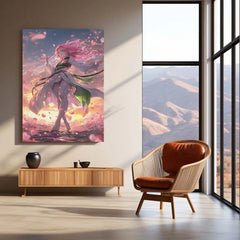 Anime Metal Poster | Mitsuri Kanroji Metal Poster | Demon Slayer x Anime Kaisen Style Wall Art - TURTLEWINGS 