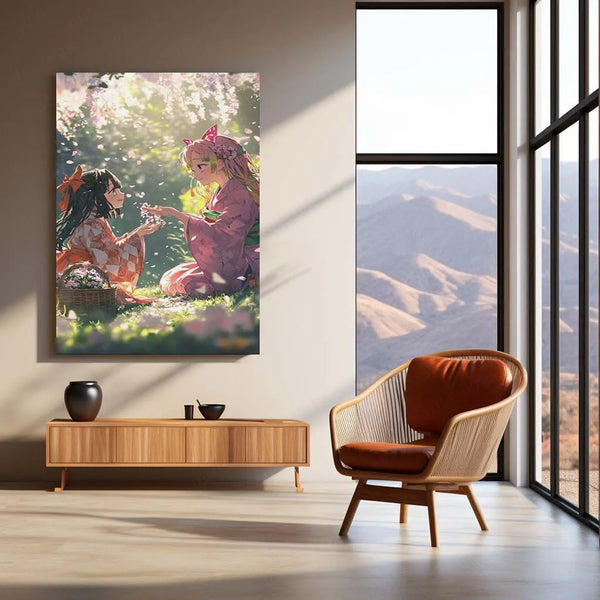Anime Metal Poster | Nezuko Kamado Metal Poster | Demon Slayer x Anime Kaisen Style Wall Art