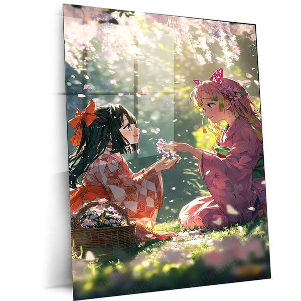Anime Metal Poster | Nezuko Kamado Metal Poster | Demon Slayer x Anime Kaisen Style Wall Art
