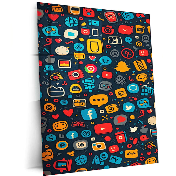 Bunch of Logos Metal Poster – A Bold & Iconic Collection of Timeless Symbols - TURTLEWINGS 