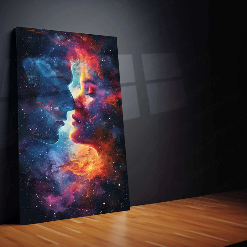 Starry Galaxy with Colorful Nebulae Metal Poster – A Breathtaking Cosmic Masterpiece - TURTLEWINGS 
