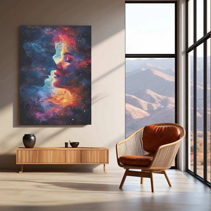 Starry Galaxy with Colorful Nebulae Metal Poster – A Breathtaking Cosmic Masterpiece - TURTLEWINGS 