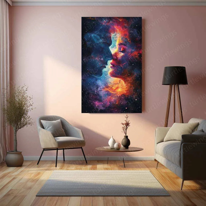 Starry Galaxy with Colorful Nebulae Metal Poster – A Breathtaking Cosmic Masterpiece - TURTLEWINGS 