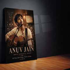 Anuv Jain – Indie Acoustic Mood | Premium Metal Poster | Soulful Singer Wall Art by TurtleWings