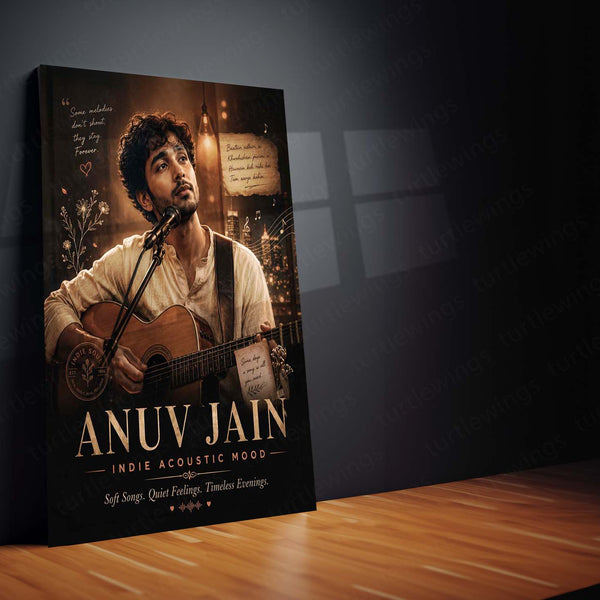 Anuv Jain – Indie Acoustic Mood | Premium Metal Poster | Soulful Singer Wall Art by TurtleWings