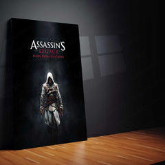 Game Metal Poster | Assassin’s Creed Metal Poster | Assassin’s Legacy Born From Shadows Wall Art | Iconic Gaming Metal Frame
