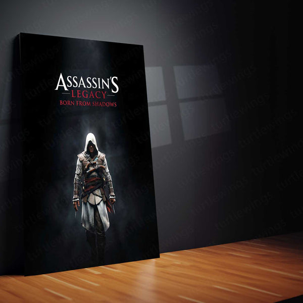 Game Metal Poster | Assassin’s Creed Metal Poster | Assassin’s Legacy Born From Shadows Wall Art | Iconic Gaming Metal Frame