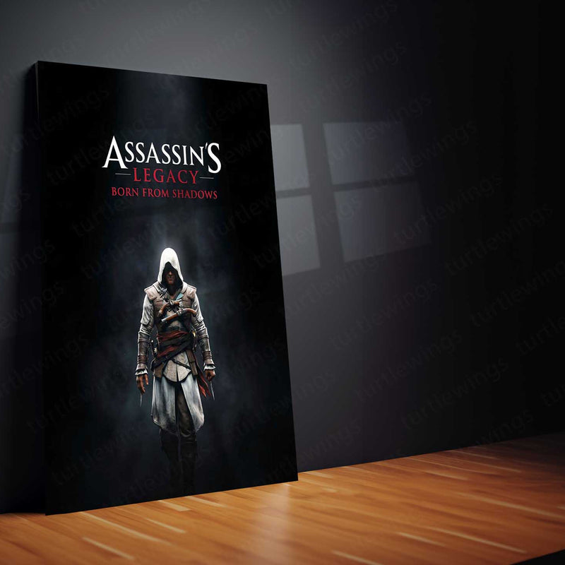 Game Metal Poster | Assassin’s Creed Metal Poster | Assassin’s Legacy Born From Shadows Wall Art | Iconic Gaming Metal Frame