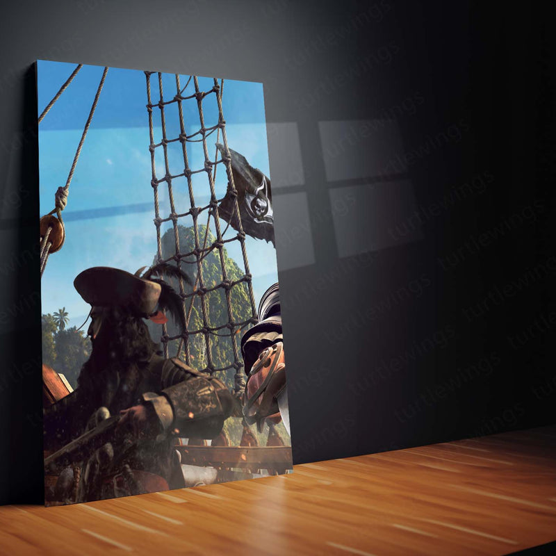 Gaming Metal Poster Set of 3 | Assassin's Creed IV: Black Flag Triptych Wall Art