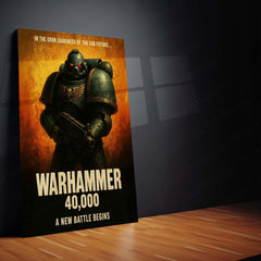 Warhammer 40k  | Epic Battle Scene Metal Poster | HD Metal Wall Frame for Gamers & Collectors