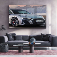 Audi R8 Neon LED Metal Poster â Supercar Wall Art for Speed Enthusiasts - TURTLEWINGS 