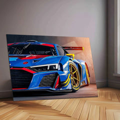 Audi Racing Neon LED Metal Poster â High-Performance Motorsport Wall Art2 - TURTLEWINGS 