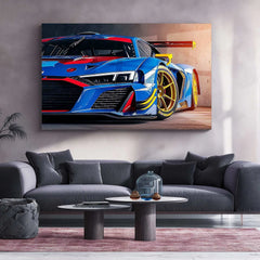 Audi Racing Neon LED Metal Poster â High-Performance Motorsport Wall Art2 - TURTLEWINGS 