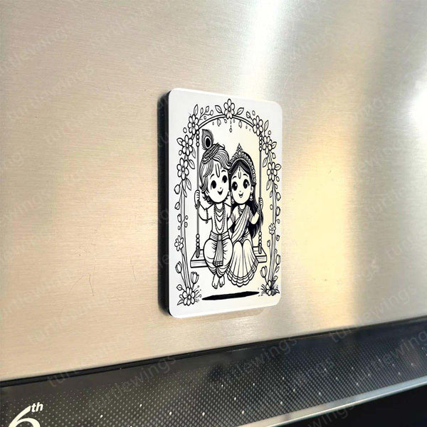 🌸 Radha-Krishna – Set of 3 Fridge Magnets