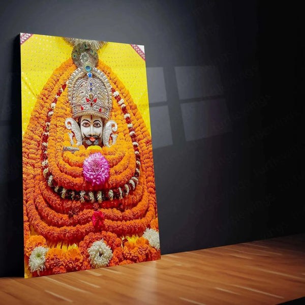 Khatu Shyam Maharaj Rajasthan Spiritual Metal Poster - Divine Grace and Devotion 2 - TURTLEWINGS 
